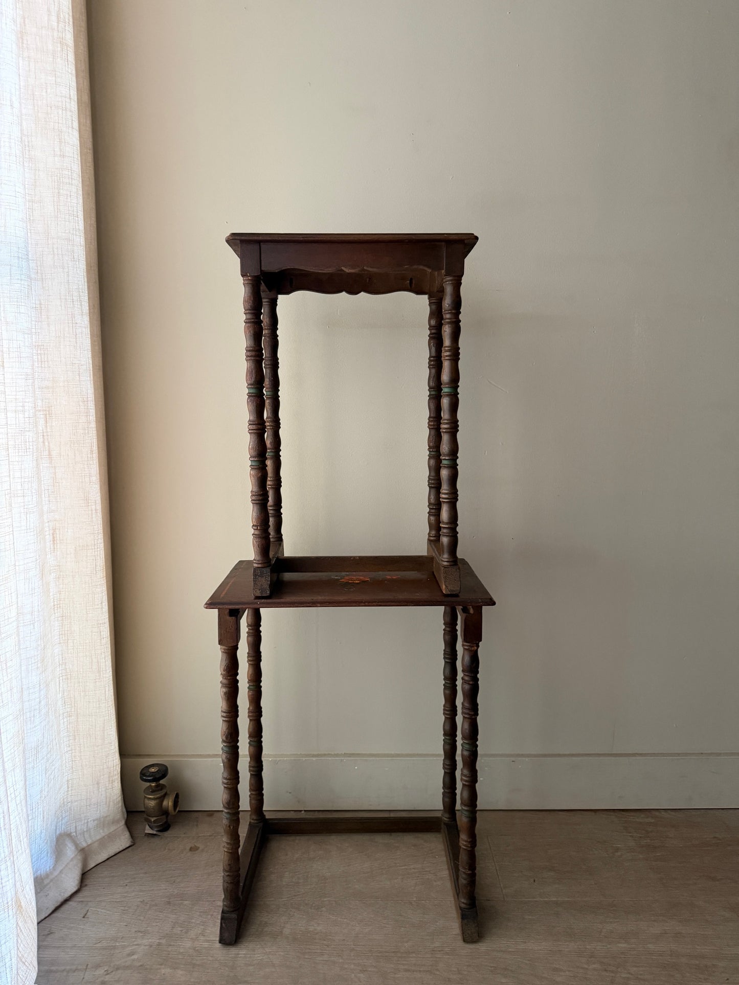 Edwardian painted oak nesting tables