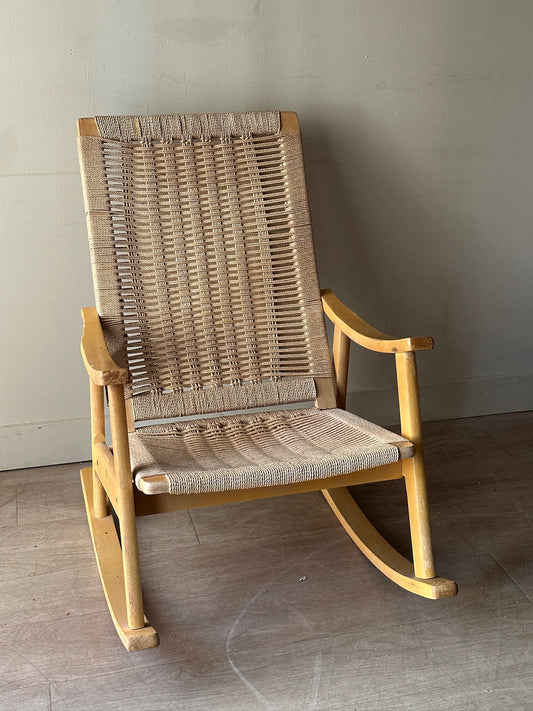 Twisted cord rocking chair