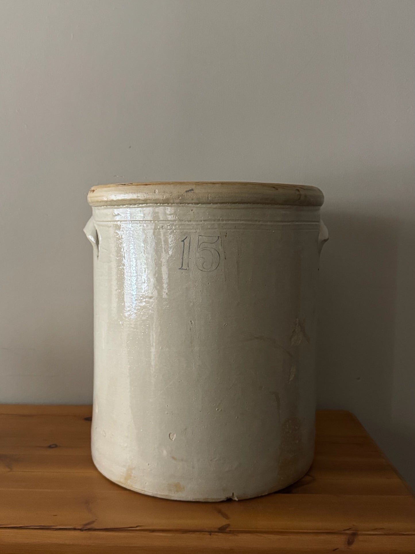 Large stoneware crock