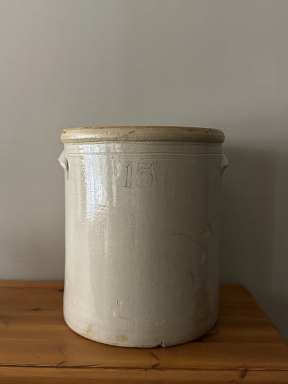 Large stoneware crock