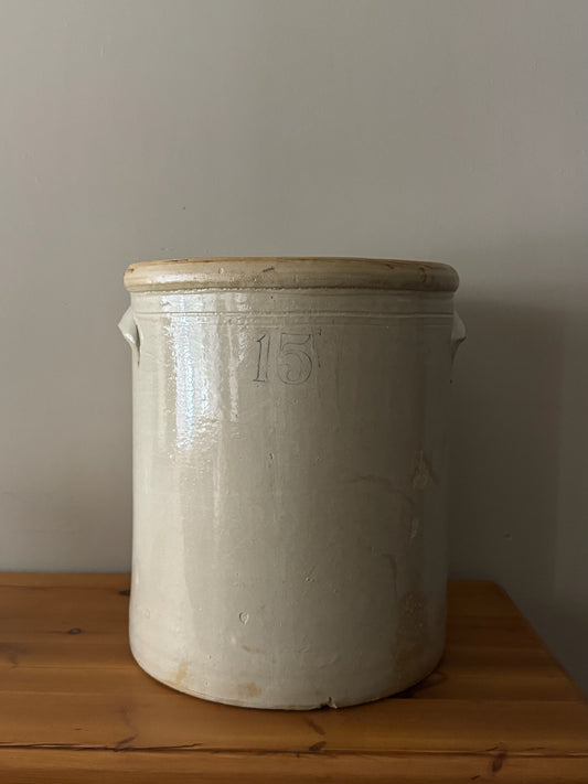 Large stoneware crock