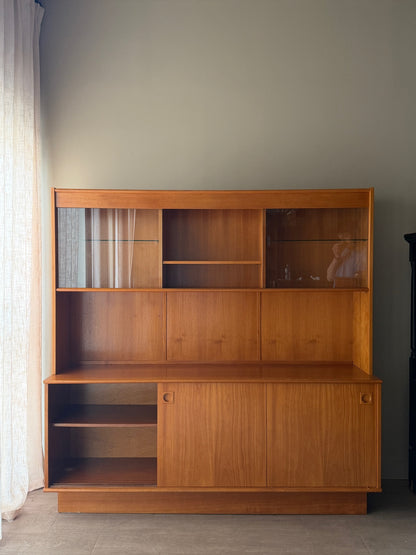 Dyrlund Danish teak three piece display hutch