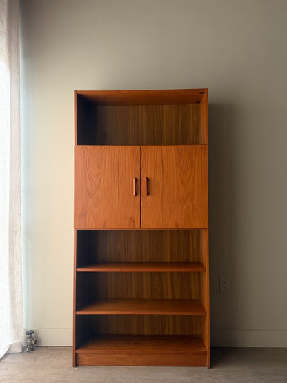 Danish teak bookcase cabinet
