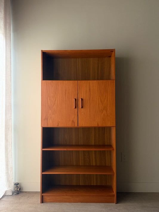 Danish teak bookcase cabinet