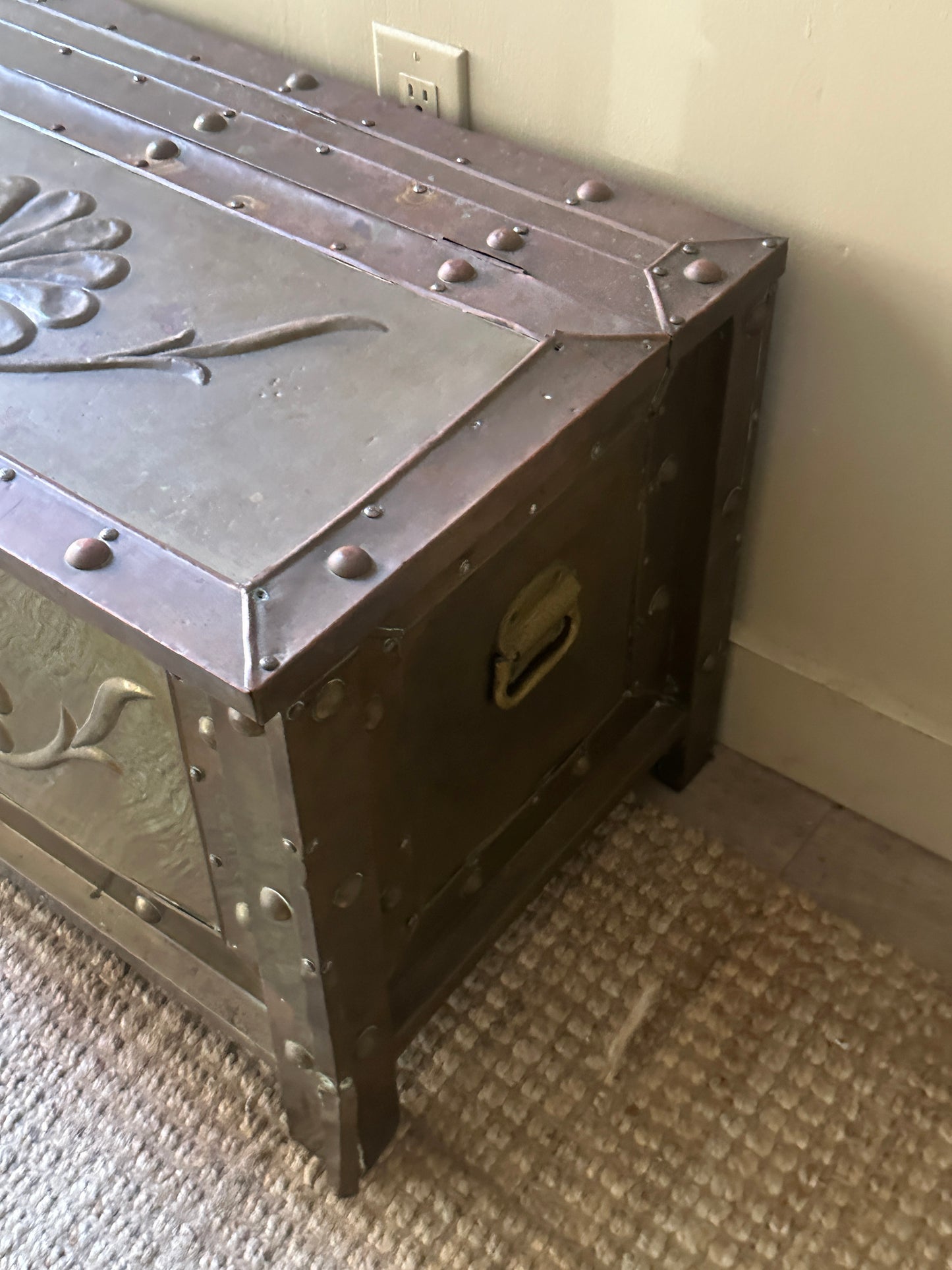 Brass hearth chest