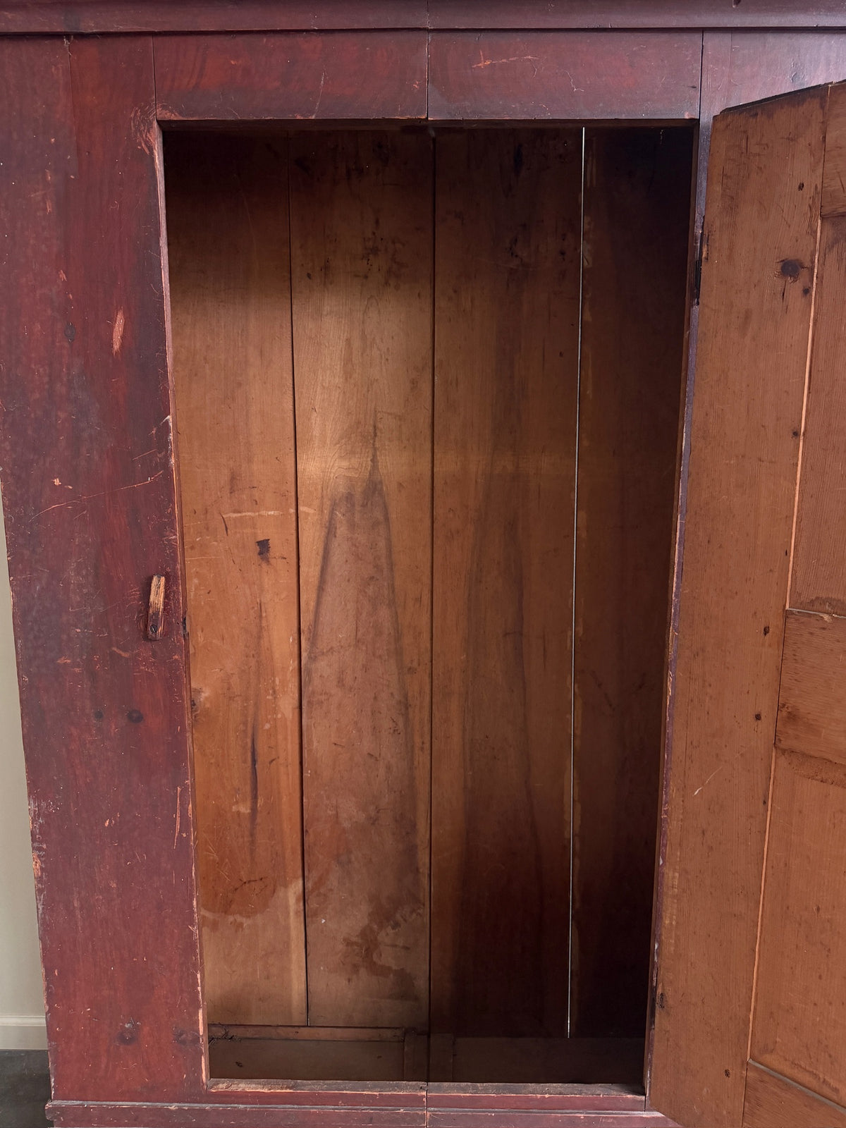 Painted pine wardrobe