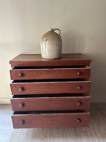 Pine ball foot dresser