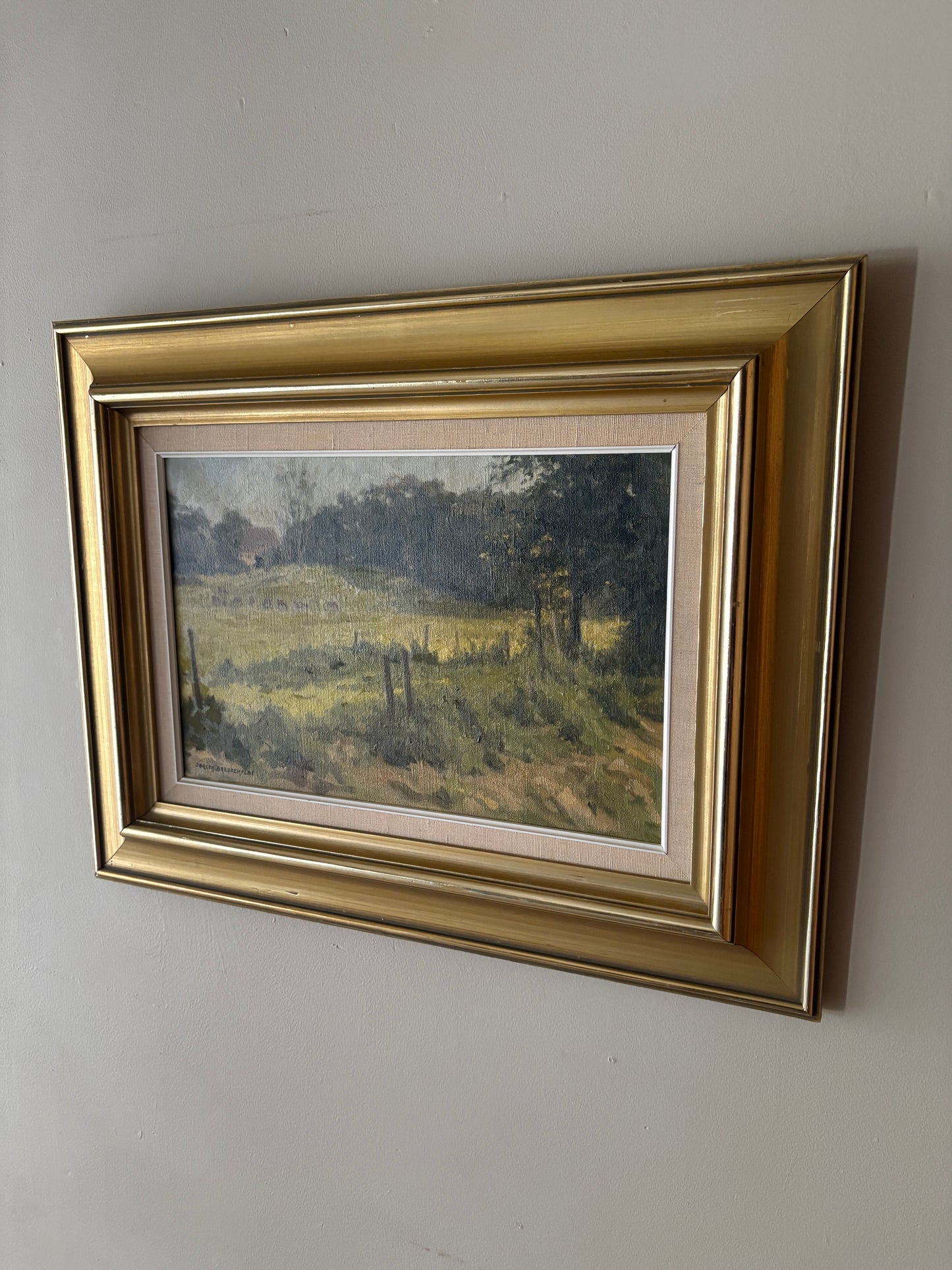 Landscape by Jorgen Brendekilde (1920-1993). Signed.