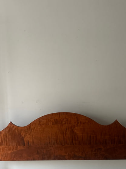 Tiger maple headboard