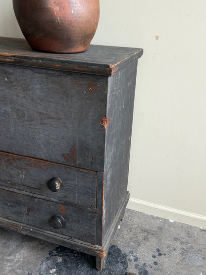 Painted pine mule chest