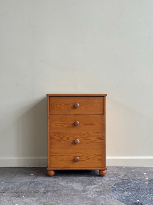 Swedish waxed pine nightstand