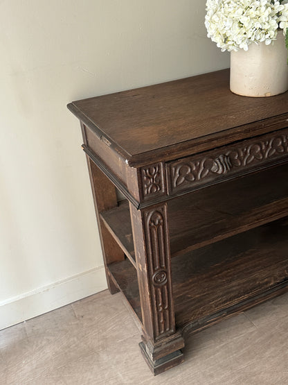 Carved console table