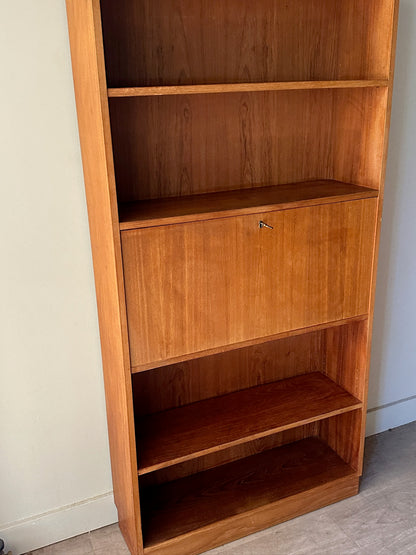 Teak secretary bookshelf