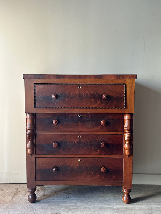 Walnut burl federal dresser
