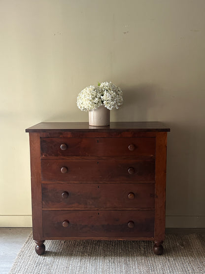 Mahogany ball foot dresser