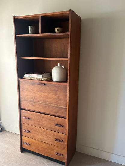 Walnut secretary shelf