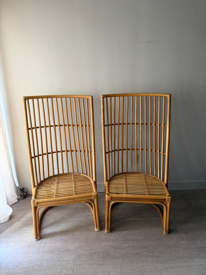 Rattan chairs. Sold individually.