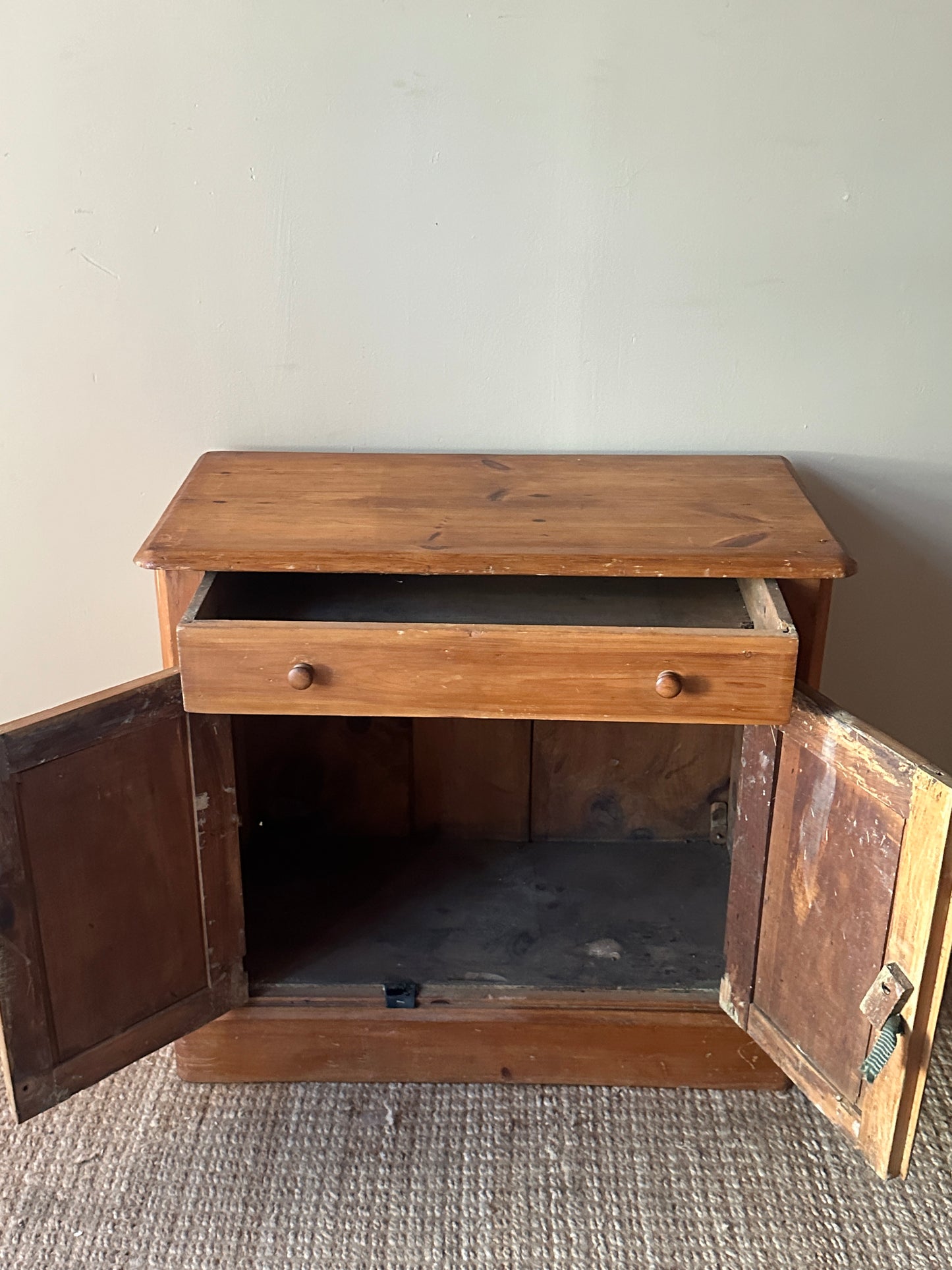Painted pine side table