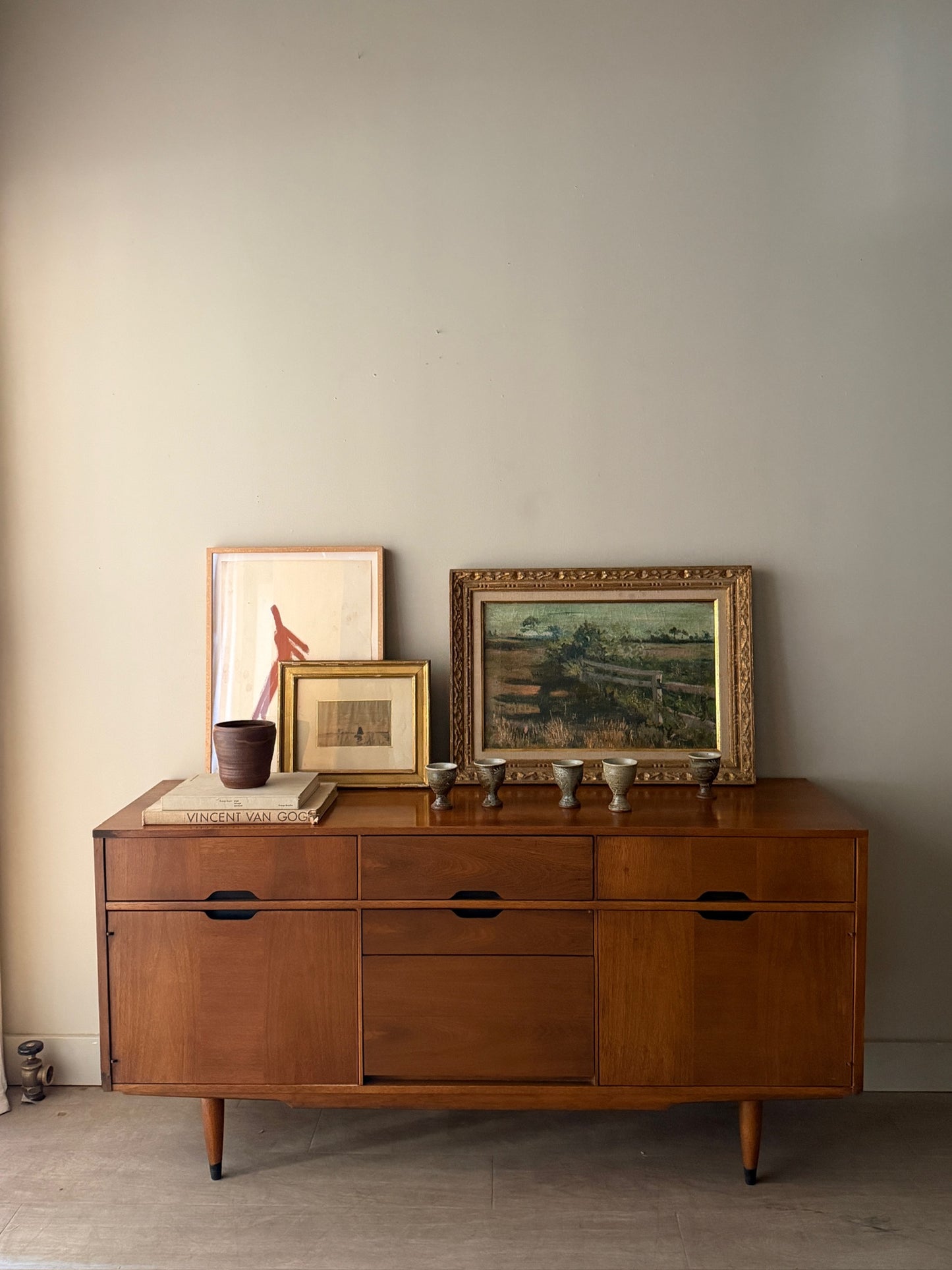 Kroehler walnut credenza