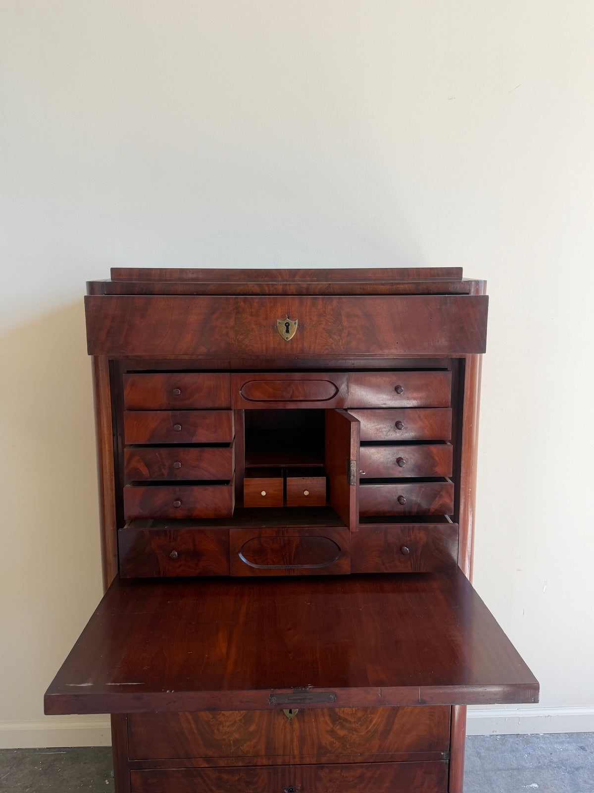 French Empire mahogany secretary desk