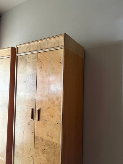 Henredon burlwood linen press. Sold individually.