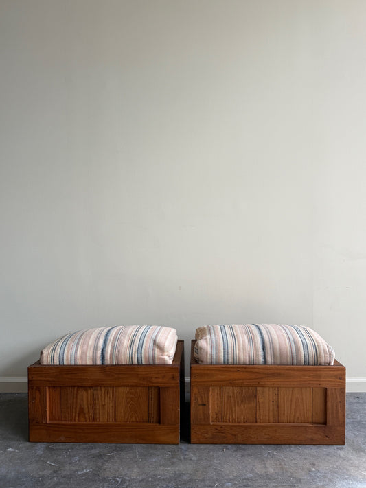 Brutalist pine stools. Sold individually.