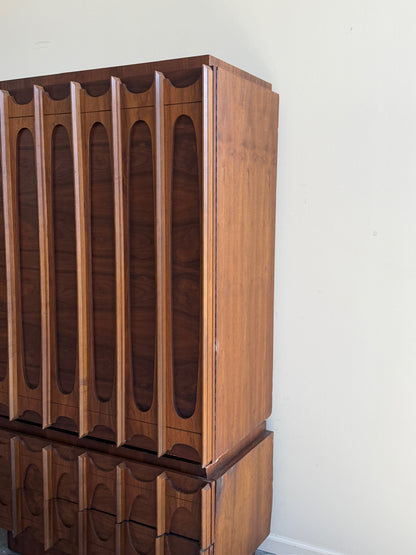 Tobago Brutalist walnut armoire