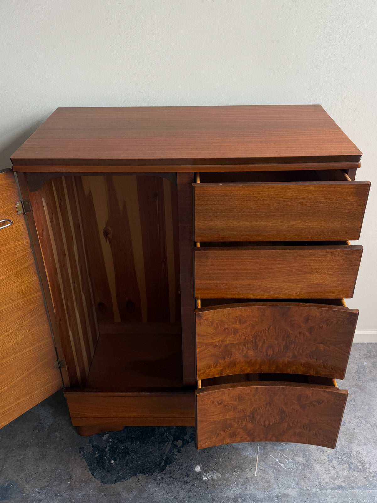 Walnut side by side dresser