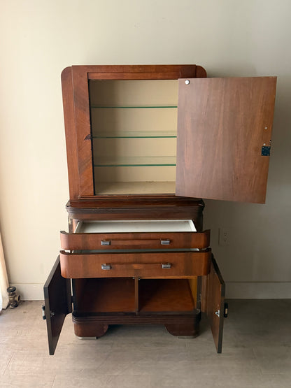 Deco mixed wood dental cabinet