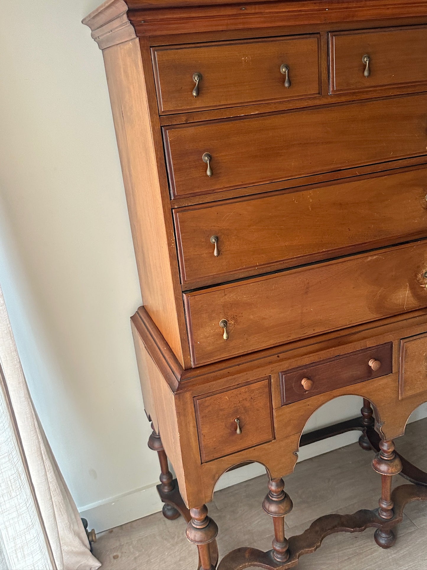Walnut stacked dresser