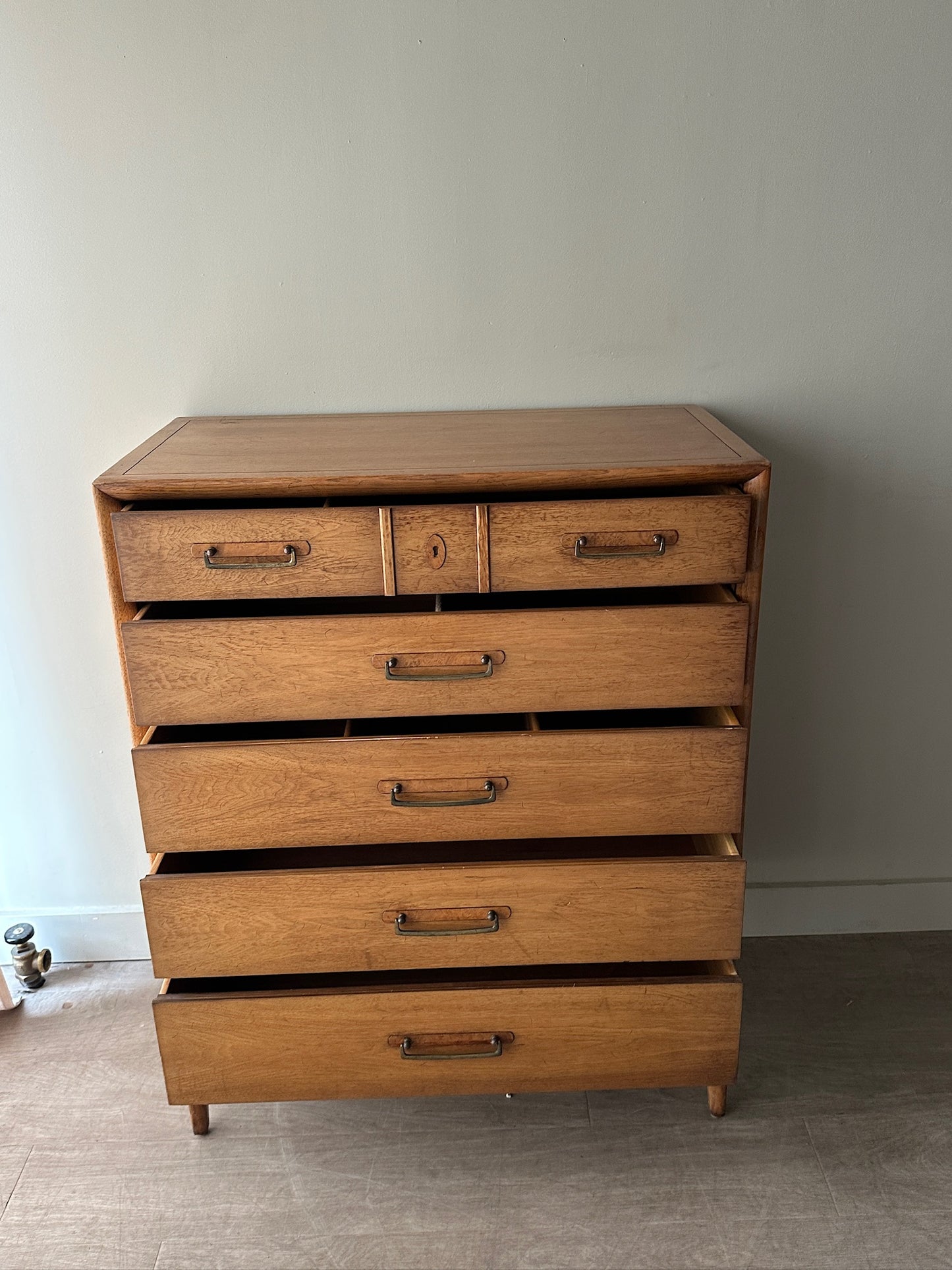 Drexel oak tallboy