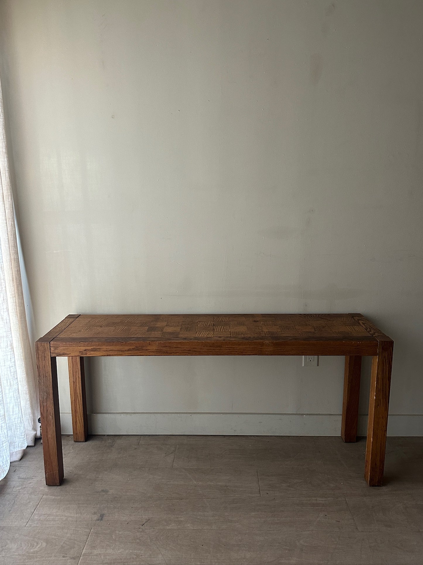 Oak console table
