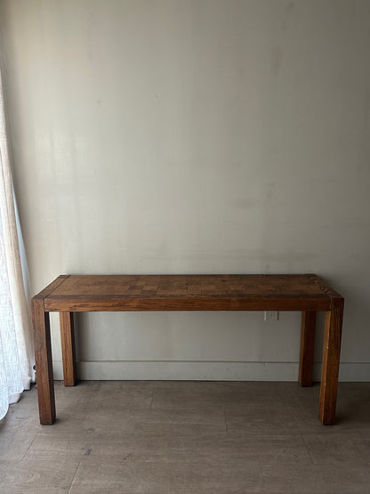 Oak console table