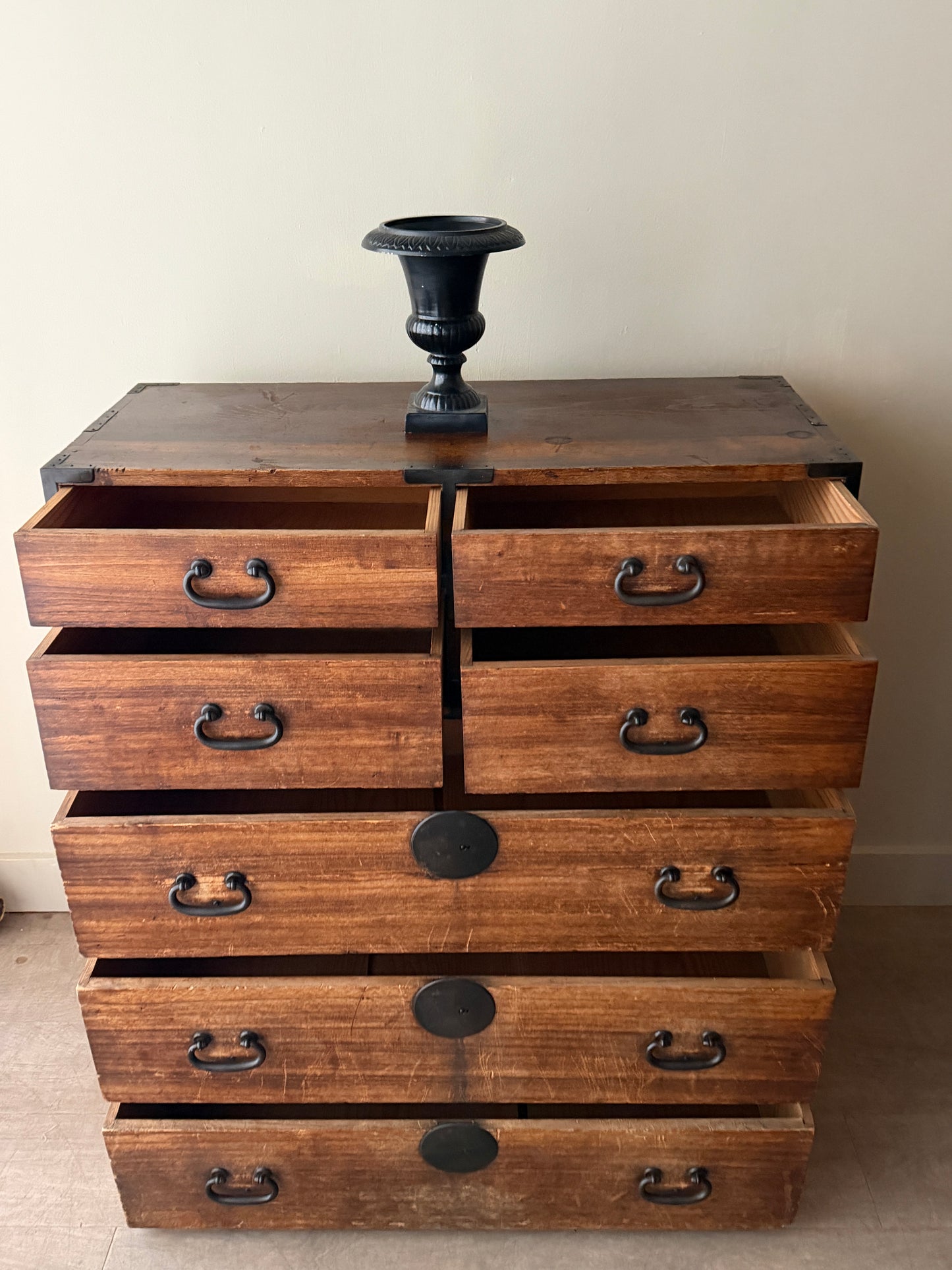Korean elmwood tansu chest