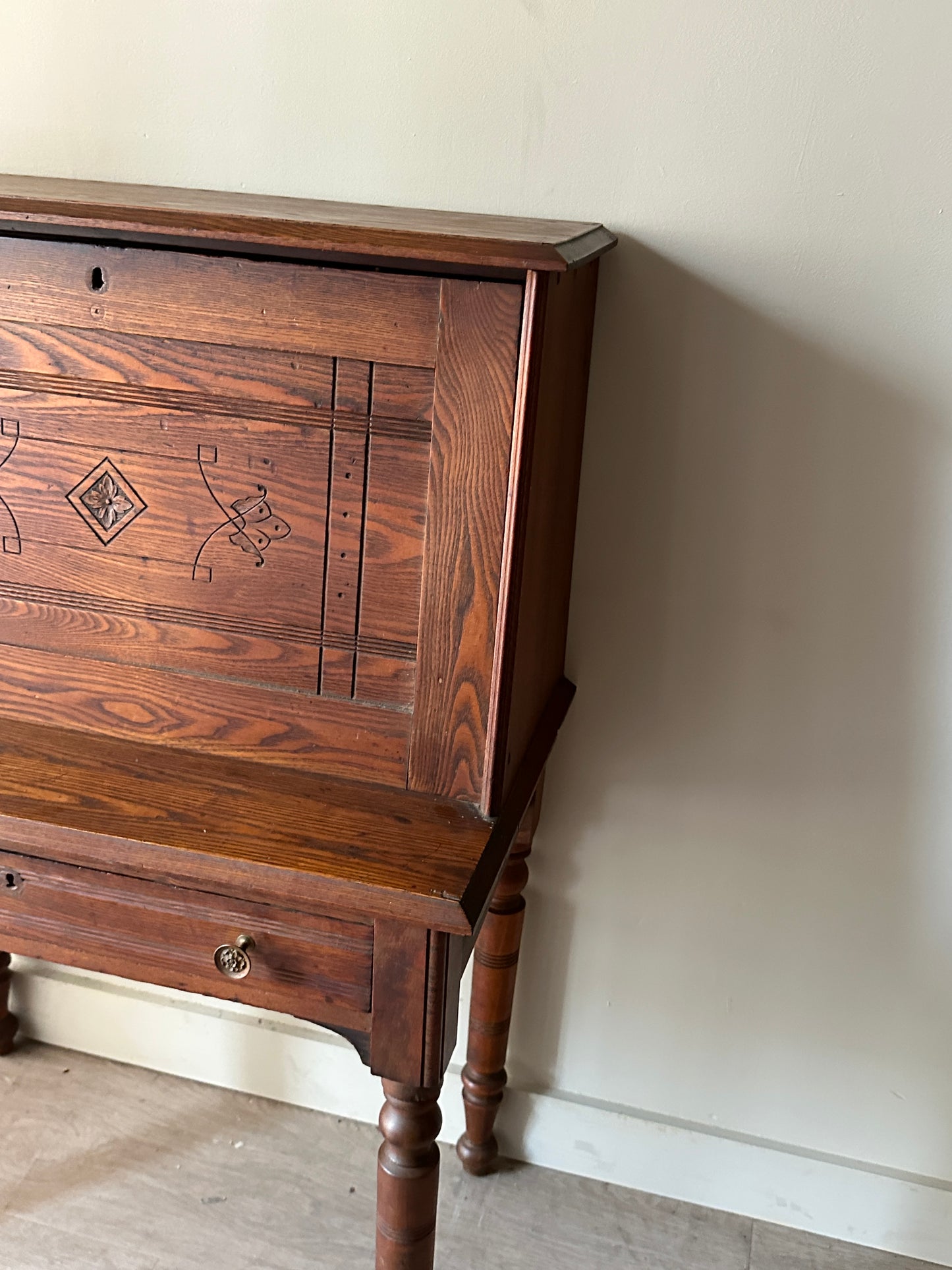 Oak secretary desk
