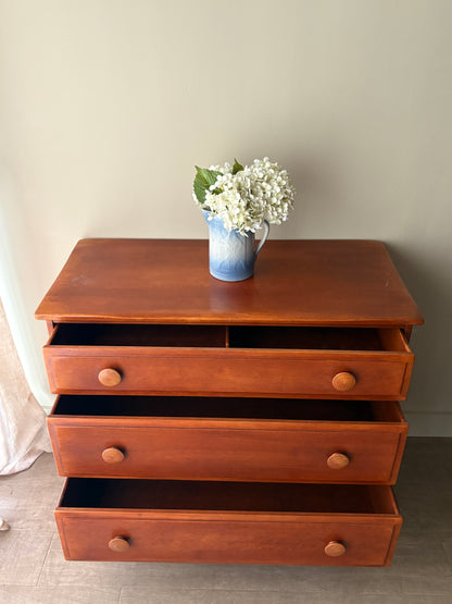 Cushman maple 3 drawer dresser