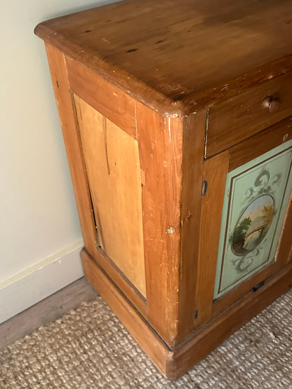 Painted pine side table