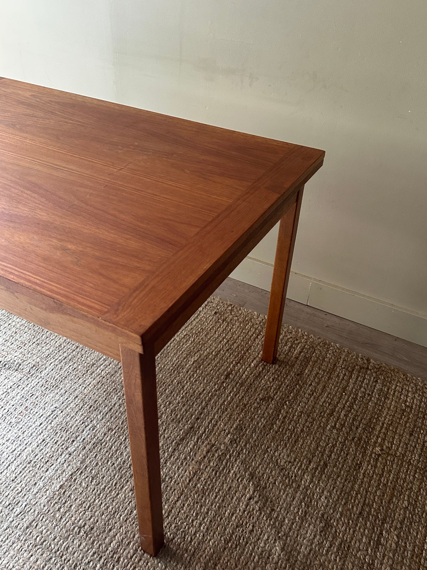 Teak extension dining table