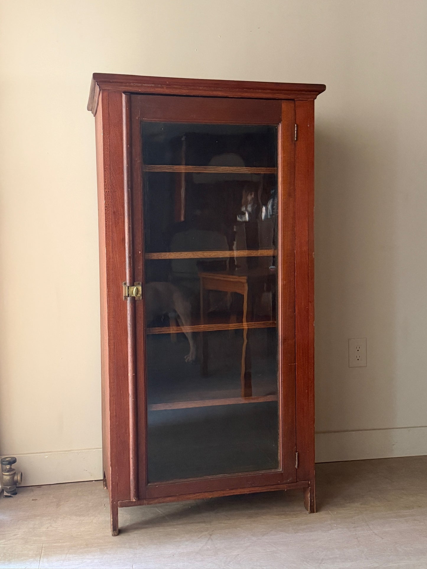 Pine display cabinet