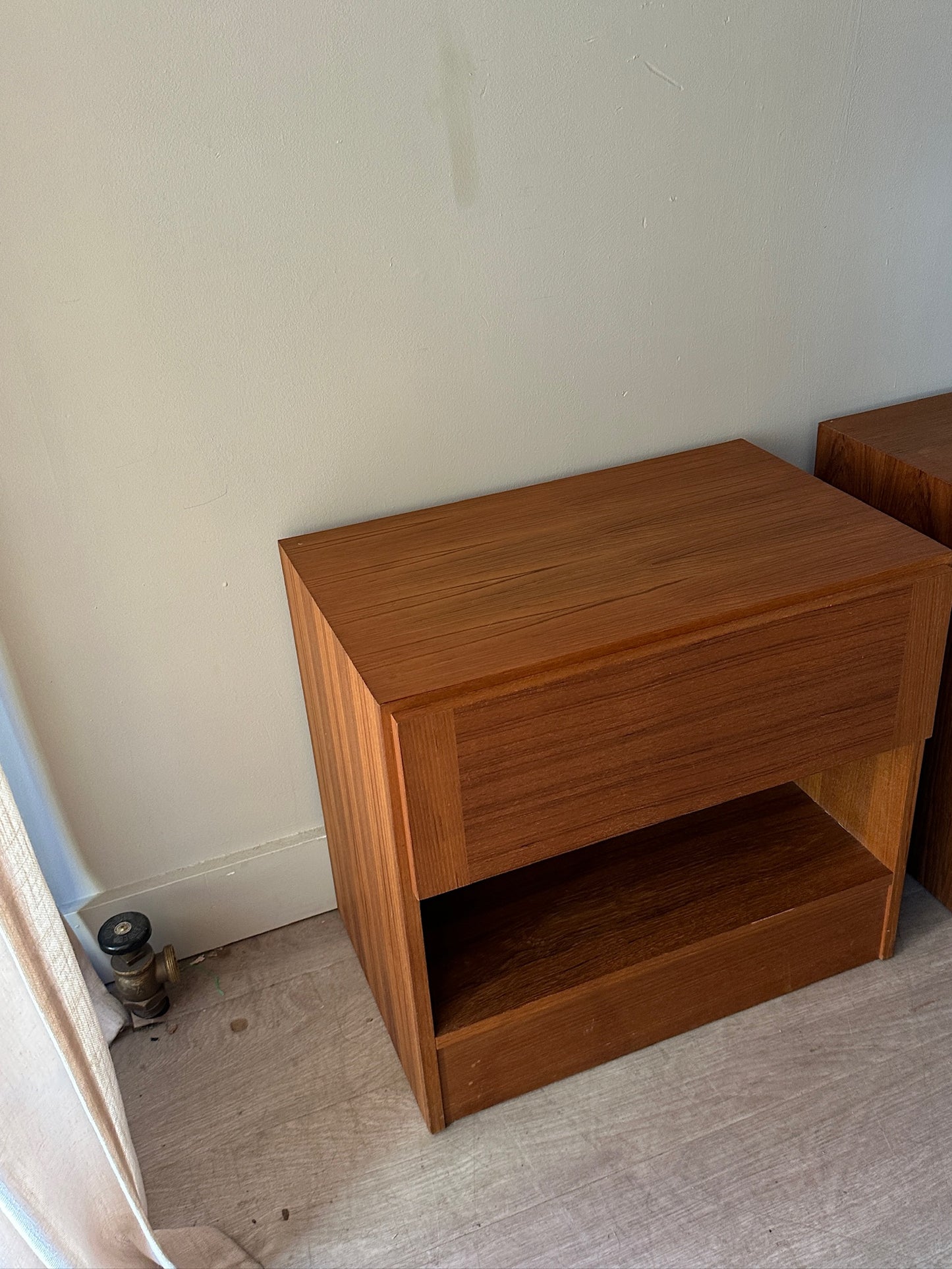 Teak nightstands. Set of 2.