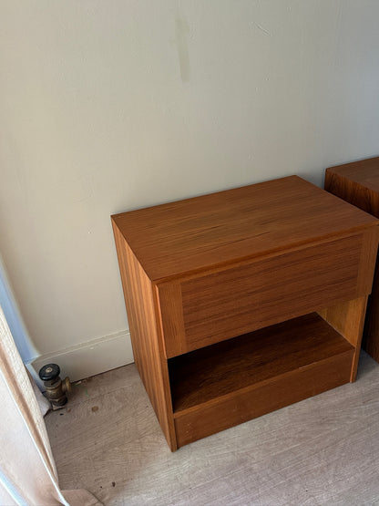 Teak nightstands. Set of 2.