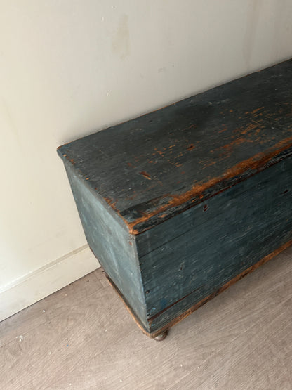 Blue painted chest