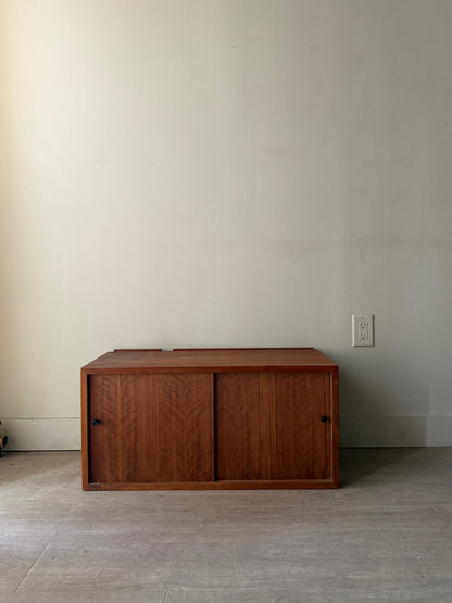 Walnut floating cabinet