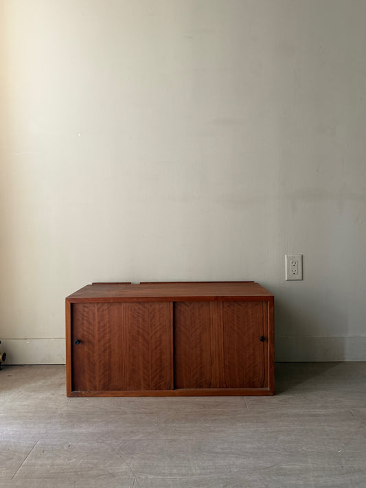 Walnut floating cabinet