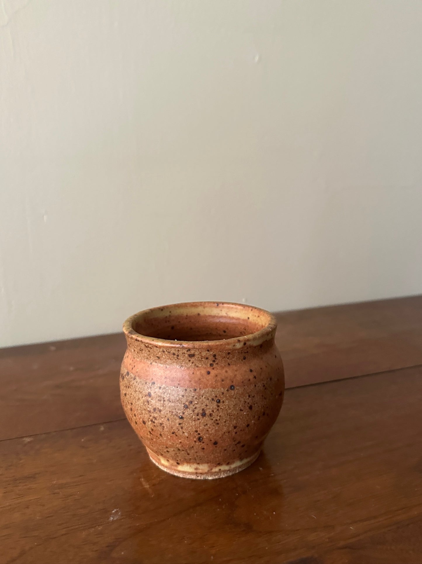 Matte speckled brown ceramic bowl/cup