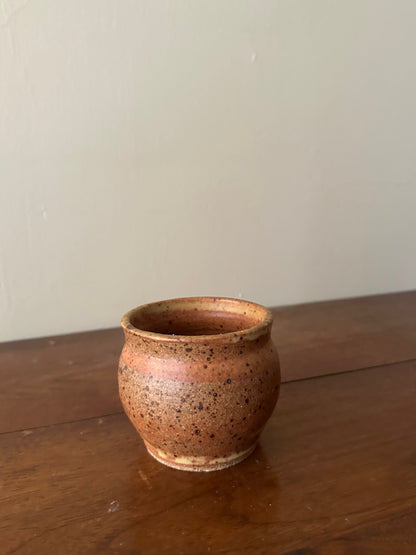 Matte speckled brown ceramic bowl/cup