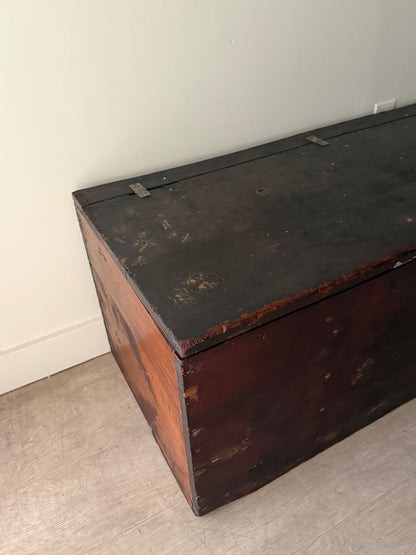 Painted pine chest