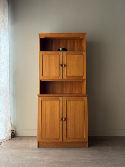 Scandinavian pine two piece cupboard