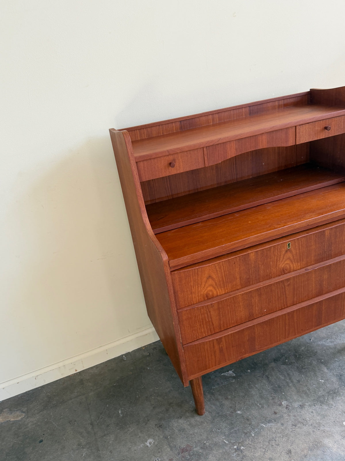 Danish teak secretary desk
