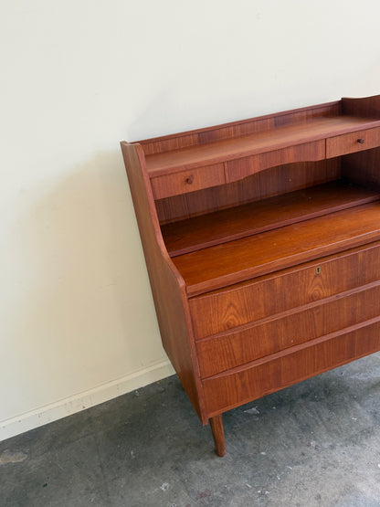 Danish teak secretary desk